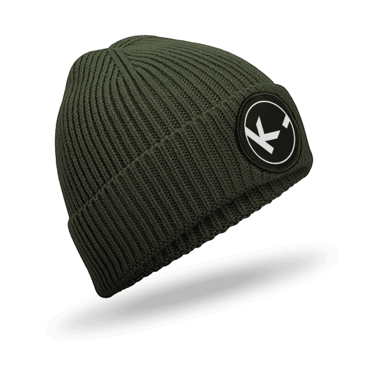 Olivegrüne Mütze mit Logo-Emblem