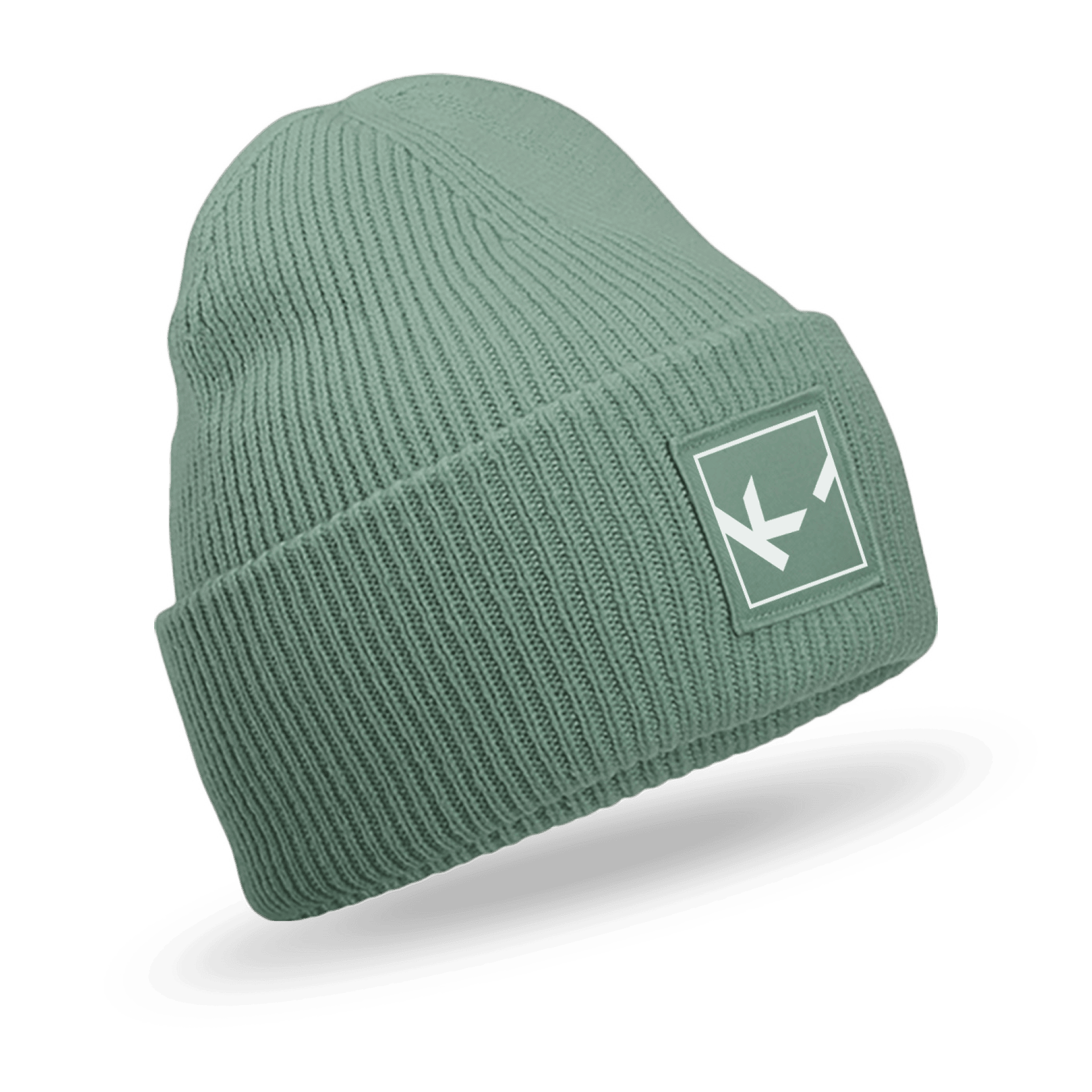 Grüne Mütze mit Logo-Aufnäher