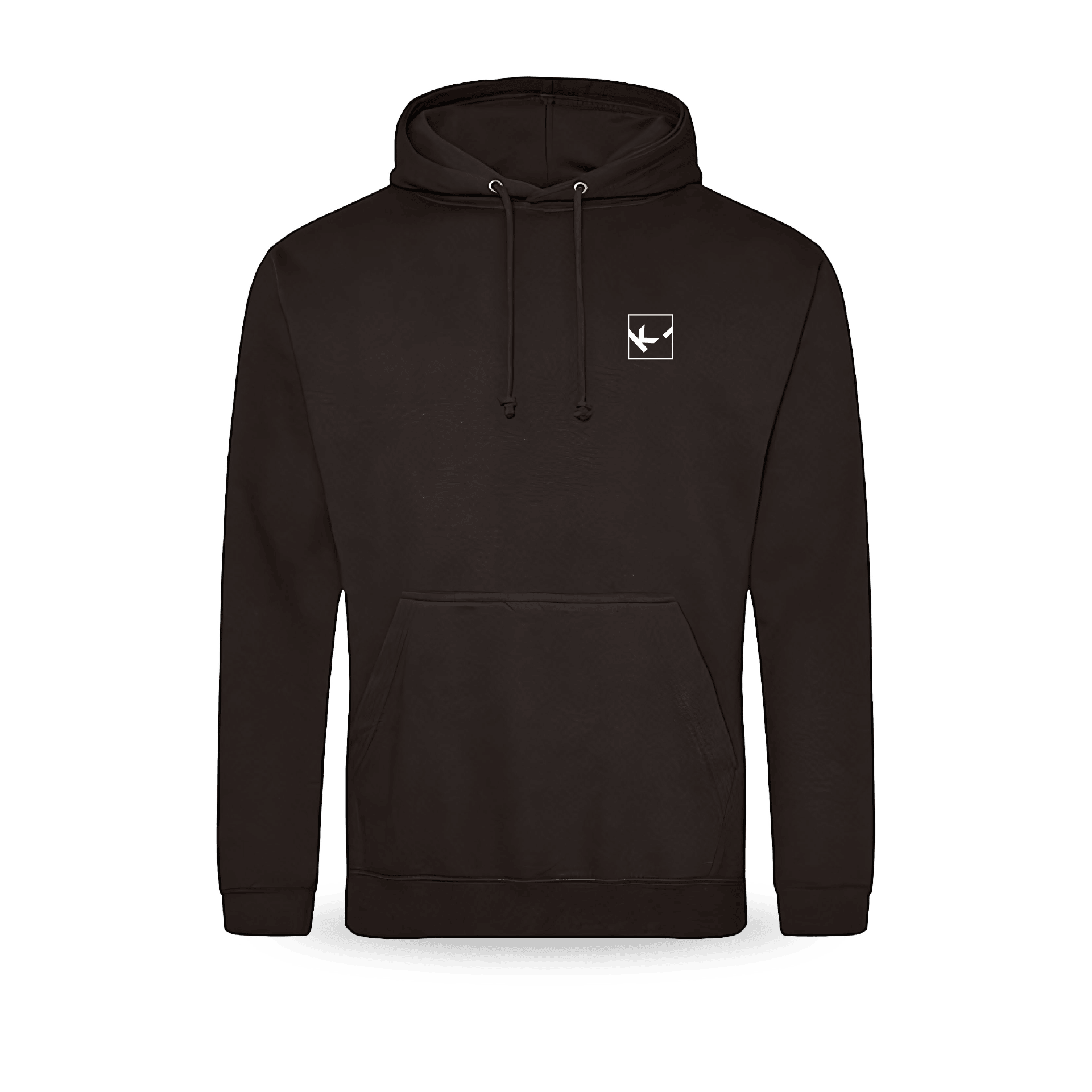 Schwarzer Hoodie mit Kängurutasche und Logo