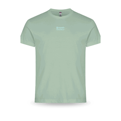 Hellgrünes T-Shirt mit kleinem Logo