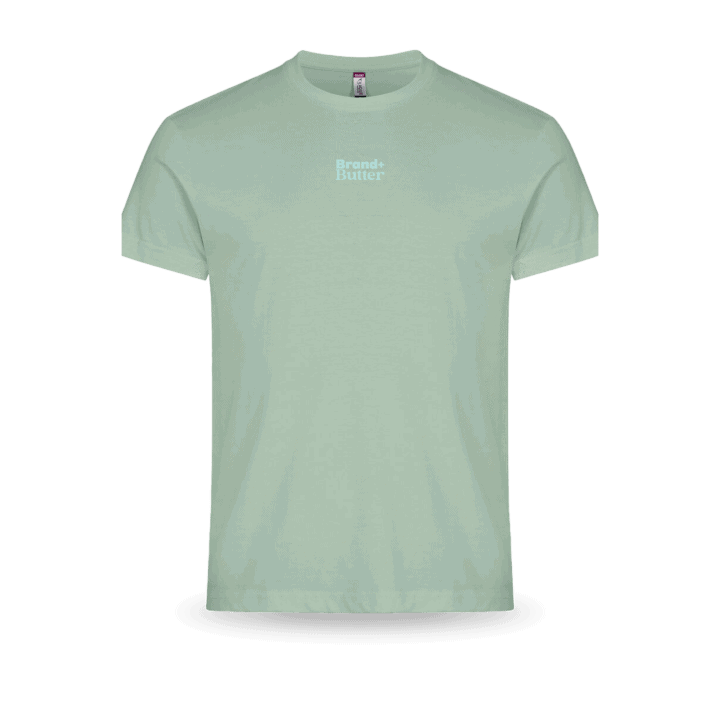 Hellgrünes T-Shirt mit kleinem Logo