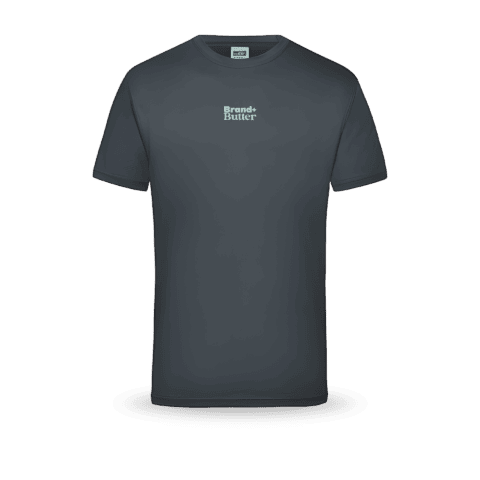 Graues T-Shirt mit Brand+Butter Logo